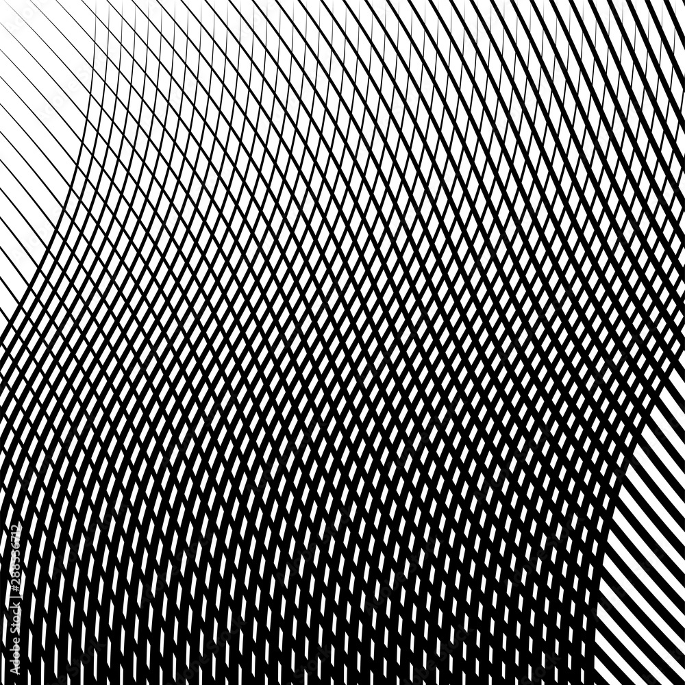 Poster Wavy, waving, zigzag lines crosshatch grid, mesh pattern. Abstract curvy criss-cross lines texture. Tangle wrinkle stripes. Diagonal, oblique strips with rumple, frizzle, crimp distort