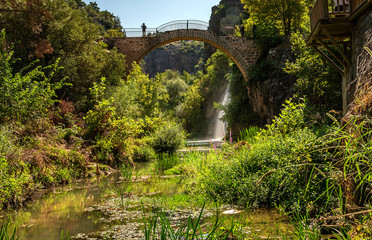 Fototapeta na wymiar clandras The bridge was built on the Banaz Stream approximately 2500 years ago
