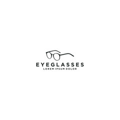 Eyeglasses logo design - modern simple and clean logo eye glass