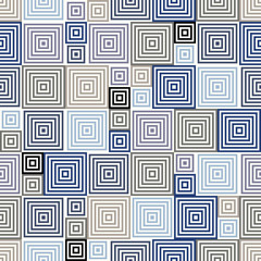Vector Blue Brown Beige Gray Purple Squares Seamless Repeat Pattern