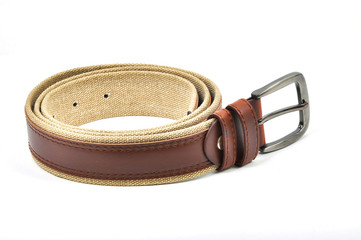 Brown leather belt