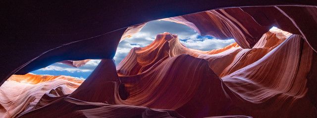Colorful and magical Antelope Canyon in the Navajo Reservation near Page, Arizona USA