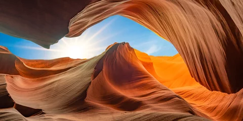Crédence de cuisine en verre imprimé Orange canyon d& 39 antilope en arizona - concept de voyage d& 39 arrière-plan