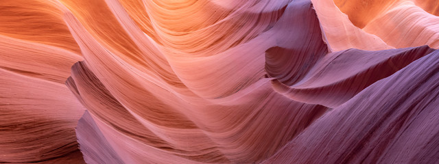detail of sandstone wall in Antelope Slot Canyon