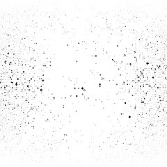 Half-tone dots. Dotted, circles pattern. Sphere, orb or globe distortion speckles. Diffuse radial, radiating bulge, bloat warp. Polka-dot inflate design. Abstract circles circular geometric pattern