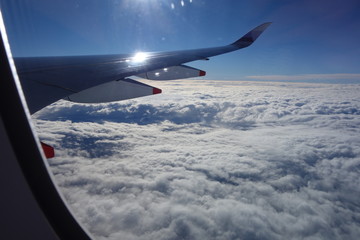 Obraz premium airplane windowseat