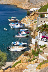 Heronissos bay at the north edge of Sifnos. Cyclades islands, Greece