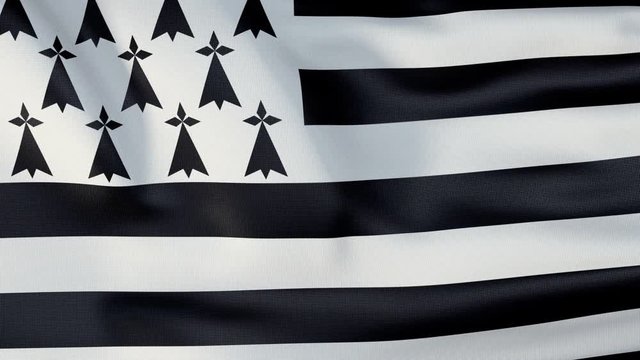 Drapeau officiel de la r&eacute;gion Bretagne.