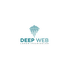 Deep web logo for modern business technology