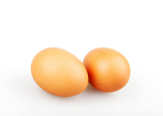 Chicken Egg Against White Background