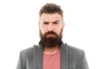 Fototapeta premium Bearded and handsome. Bearded hipster stylish fashionable jacket. Man wear casual stylish outfit. Male wardrobe. Menswear and fashion concept. Tips and tricks handsome man. Attractive and handsome