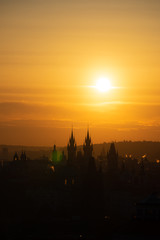 Fototapeta na wymiar Sunrise Prague, Old Town Prague Sunrise, St. Vitus Cathedral