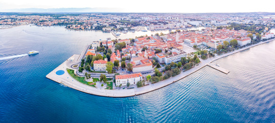 Aerial view of Zadar in summer, Croatia - obrazy, fototapety, plakaty