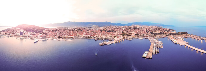 Aerial view of Split in Croatia