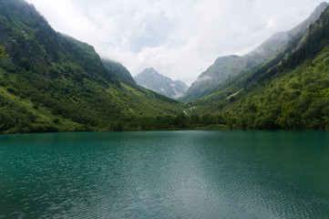 Baduk lakes in Karachay-Cherkessia. Russia. Dombay 2019