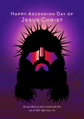 Ascention of Jesus Christ, vector Illustration