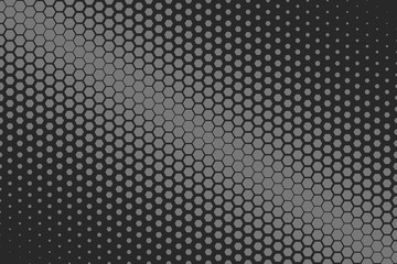 Dark Gray Descending Hexagonal Pattern (Diagonal, Dark)
