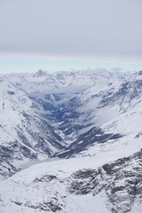 Obraz premium Winter mountain, snow, Glacier rocks, Alps