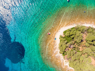 Aerial view of the Hvar island in Croatia