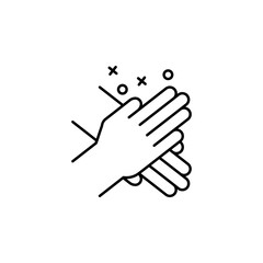 Hand clap friend icon. Element of friendship icon