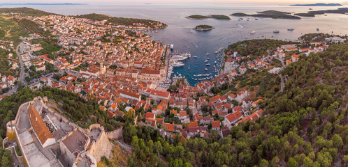 Aerial view of Hvar, Croatia