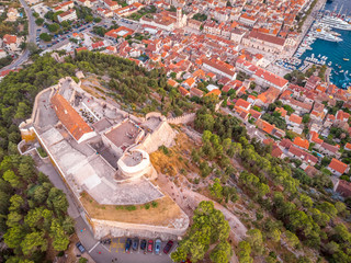 Aerial view of Hvar, Croatia