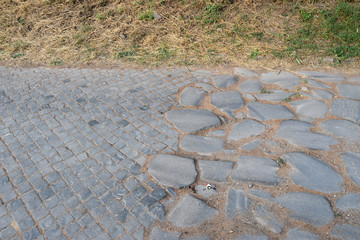 Basalt pavement of the Appia Antica, Rome