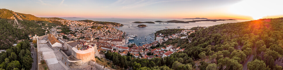 Aerial view of Hvar, Croatia