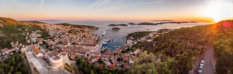 Aerial view of Hvar, Croatia