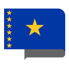 Flag horizontal shape, pointer for world map