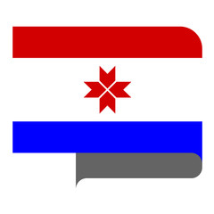 Flag horizontal shape, pointer for world map