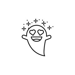 Ghost lovely icon. Element of spirit icon