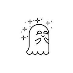 Ghost sweaty icon. Element of spirit icon