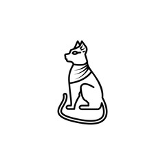 Egyoht cat history icon. Element of history icon