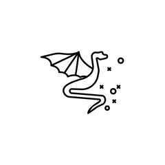 Dragon old history icon. Element of history icon