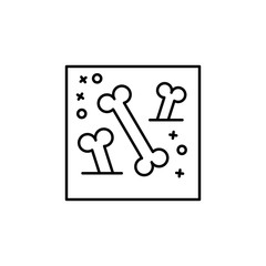 Fossil bones cultures icon. Element of history icon