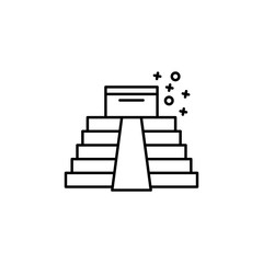 Pyramid monumental cultures icon. Element of history icon