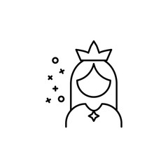 Queen cultures princess icon. Element of history icon