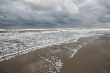 A stormy day at the beach