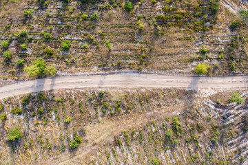 country road, view from above