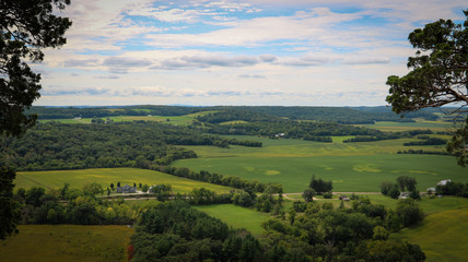 Overlooking the Wisconsin rolling landscape