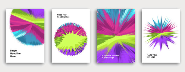 Multi-colored book cover page design, creative abstract background.