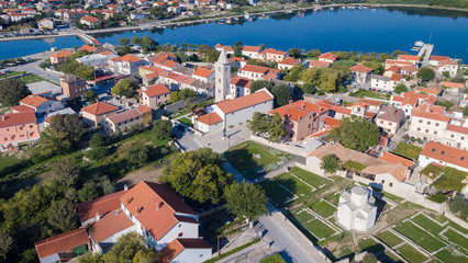 Aerial photo of Nin, Croatia