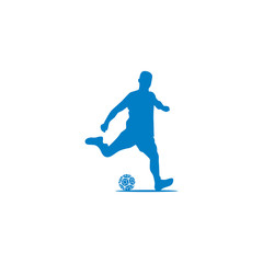 Silhouette of football players design vectors V.2