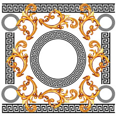 modern baroque style with greek design pattern