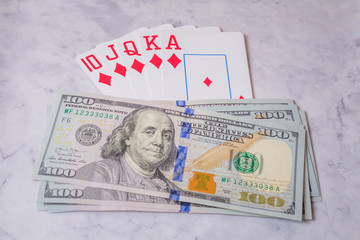 close up view of cash money dollars bills in amount. 100, 50, 20, 10