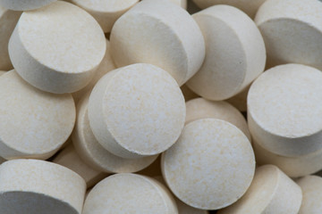 Close Up of L Lysine Tablets