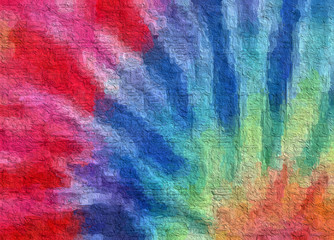 Tie dye style pattern with rough texture, Oil paint. Modern impressionism artwork, colorful abstract color splash trickle grunge background, concrete wall graffiti. background for art projects, banner