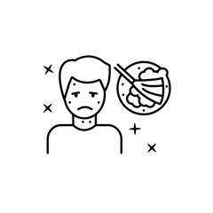 Anaphylaxis, allergy, man icon. Element of allergy icon