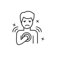 Man, pain, medical icon. Element of allergy icon